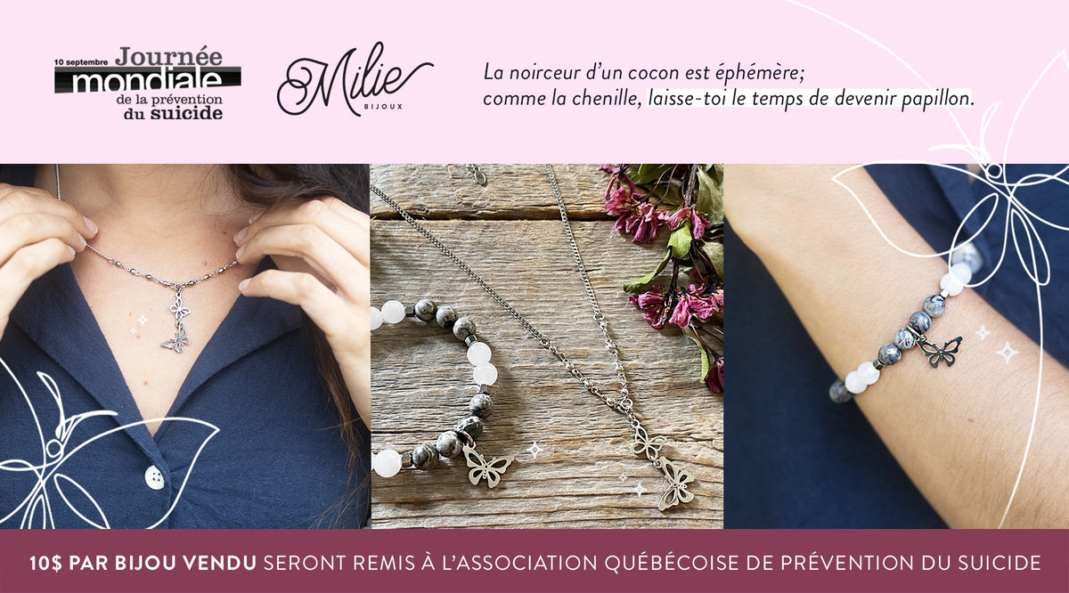 Bracelet Papillon (Prévention du suicide 2021)