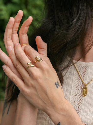 Bague Floralis doré