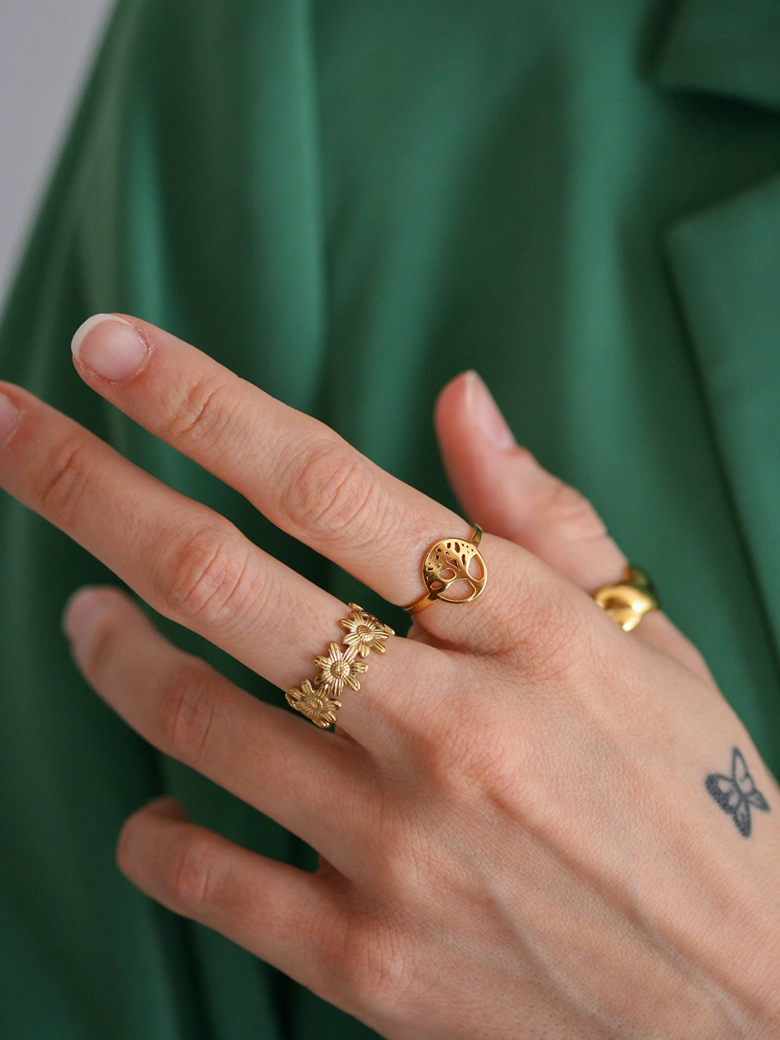 Bague Flowers doré