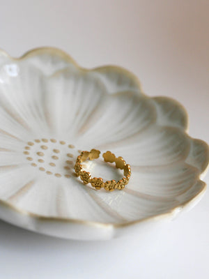 Bague Iris doré