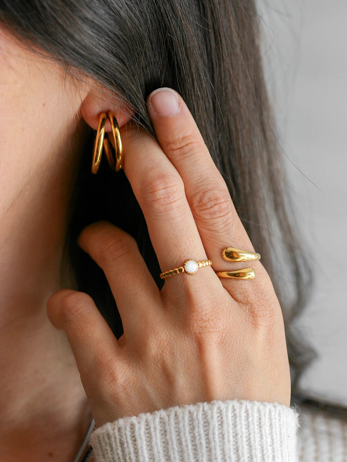 Clous d'oreilles Éden doré