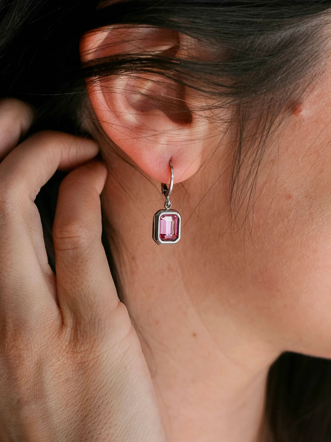 Boucles d'oreilles Saly rose