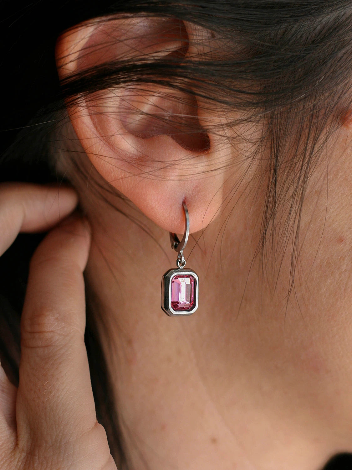 Boucles d'oreilles Saly rose