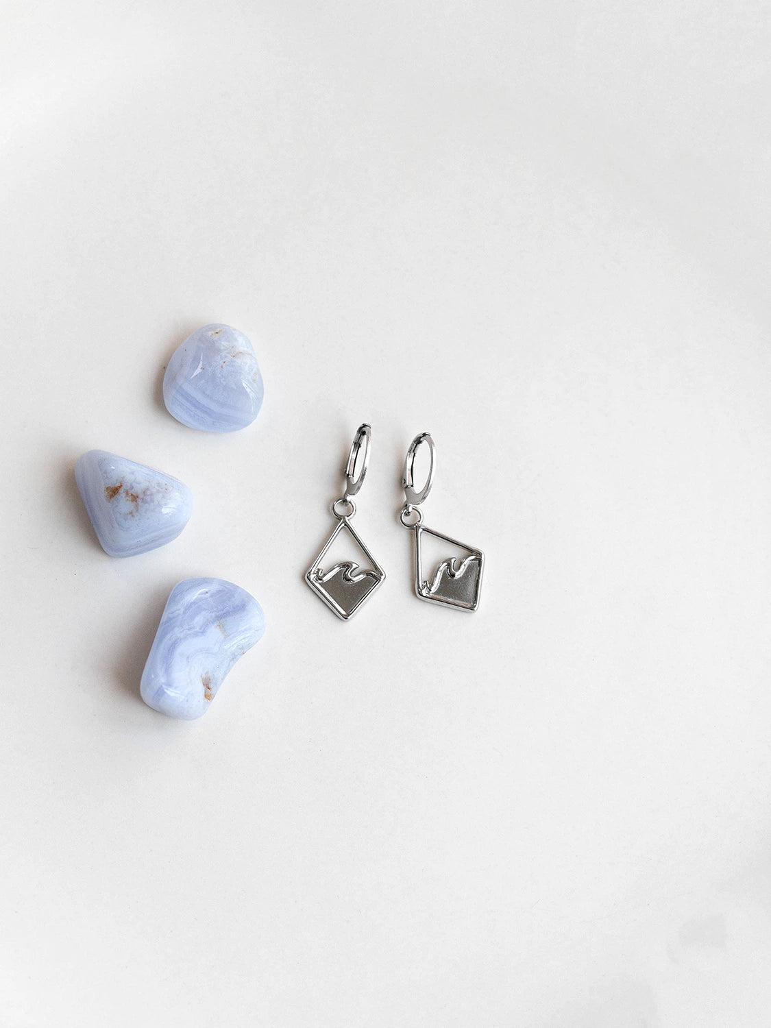 Boucles d'oreilles Vague argent