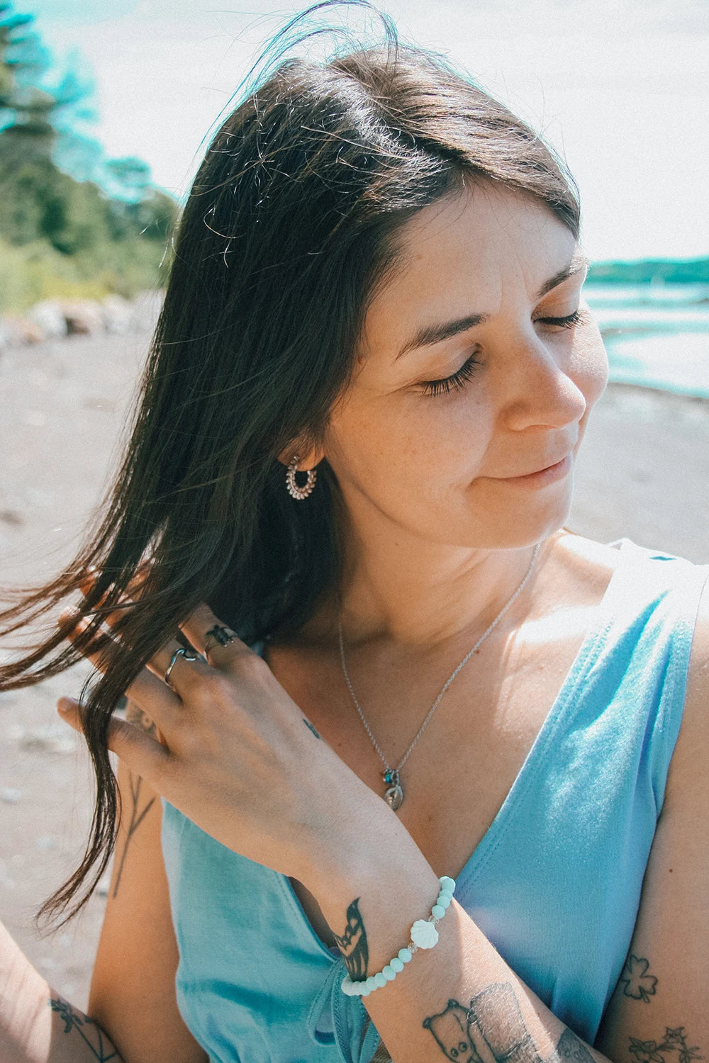 Clous d'oreilles Fylla argent