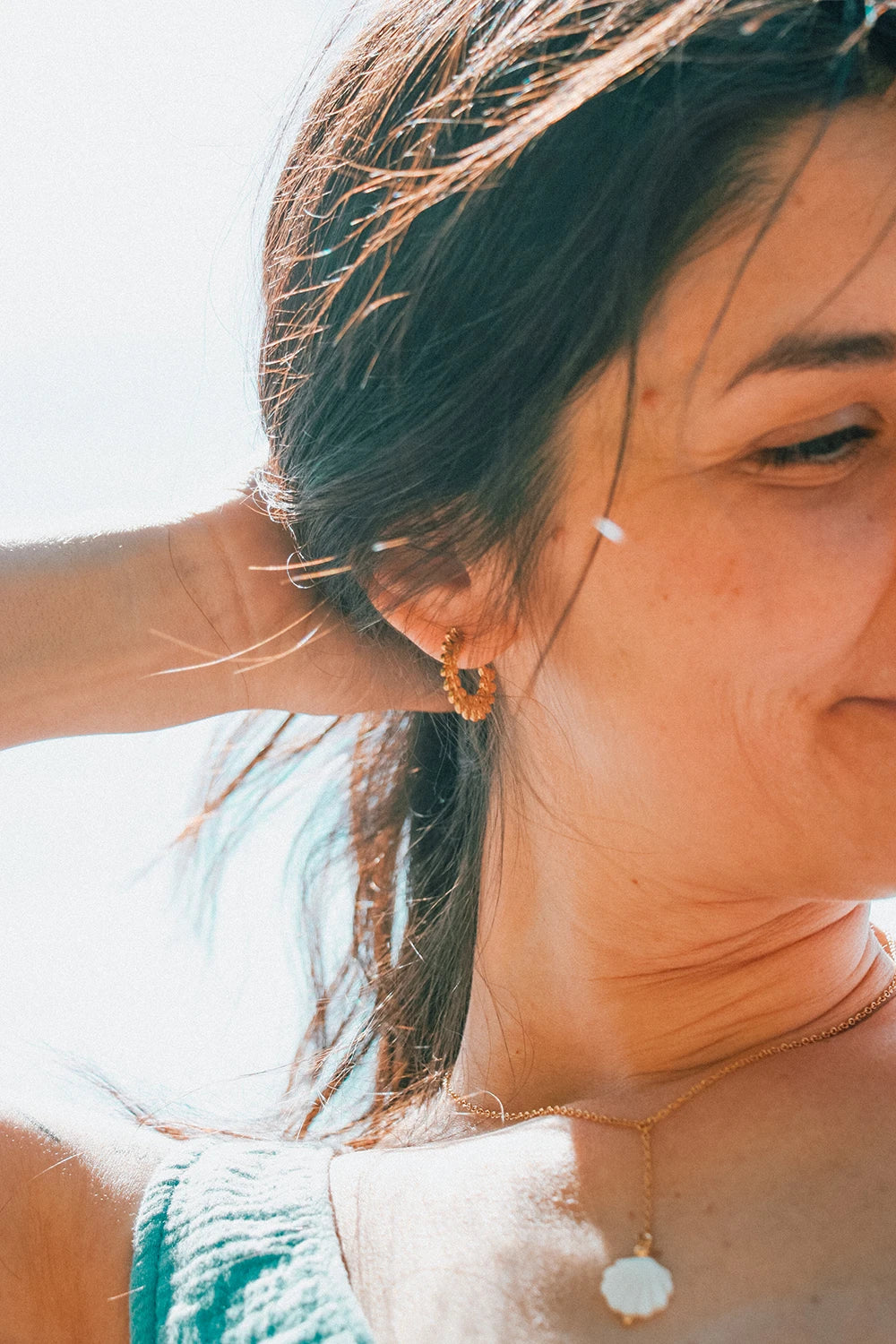 Clous d'oreilles Fylla doré