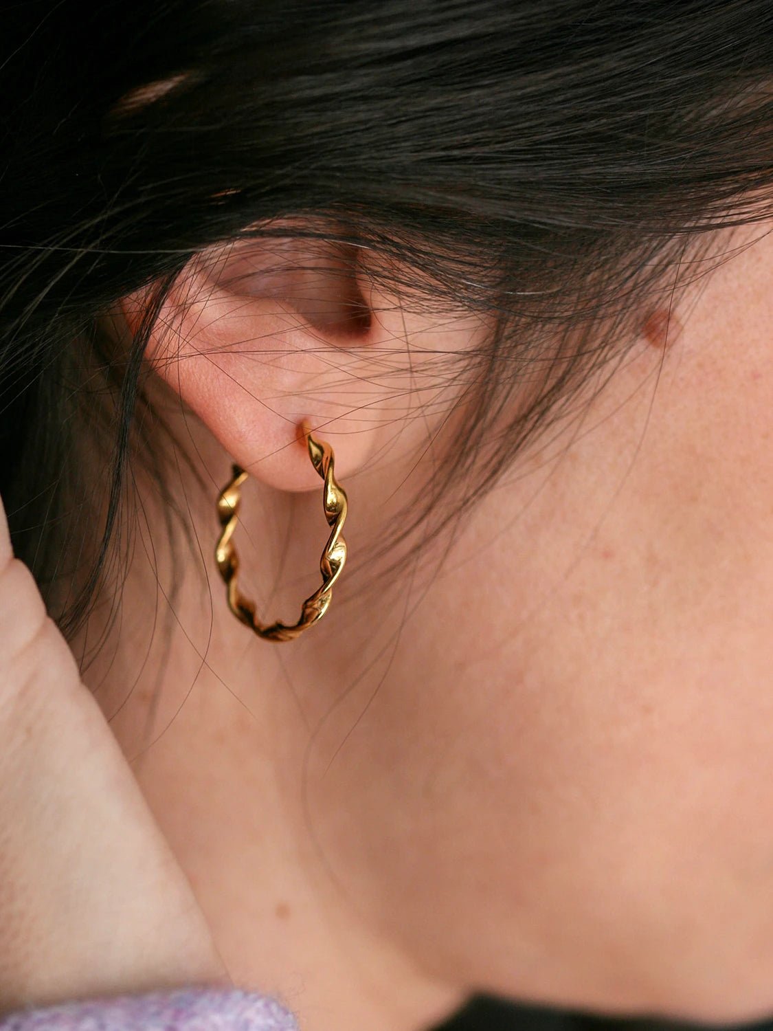 Clous d'oreilles Spira doré