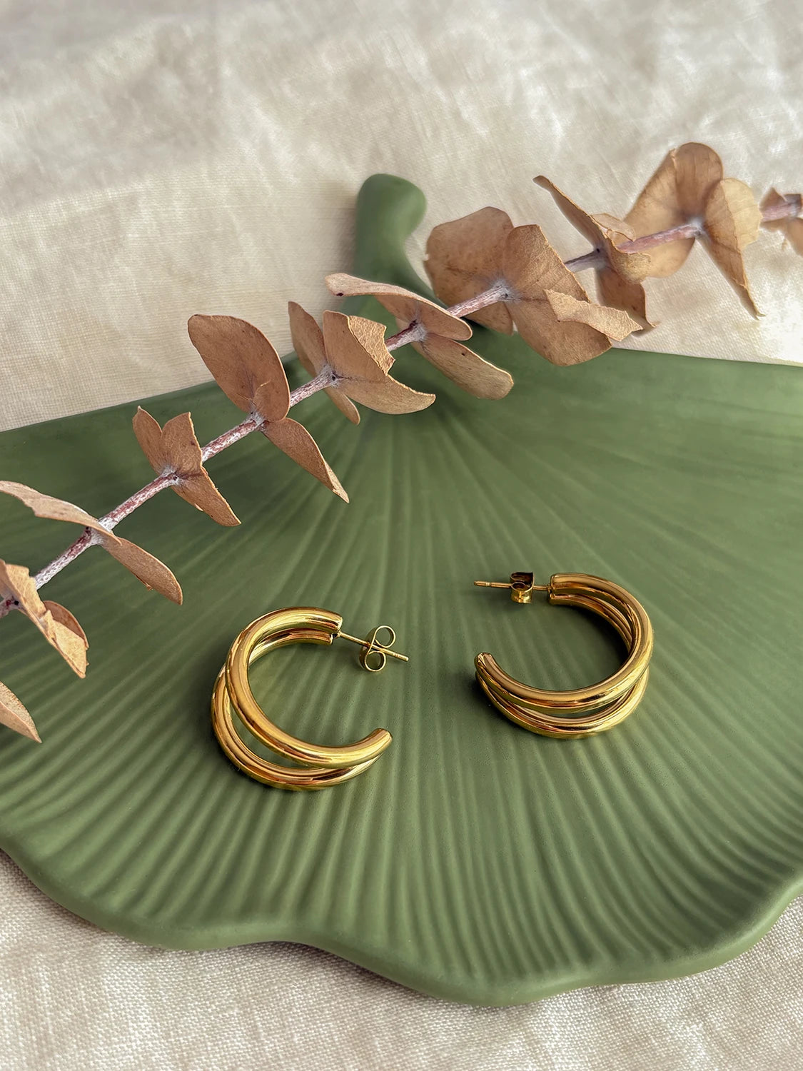 Clous d'oreilles Éden doré