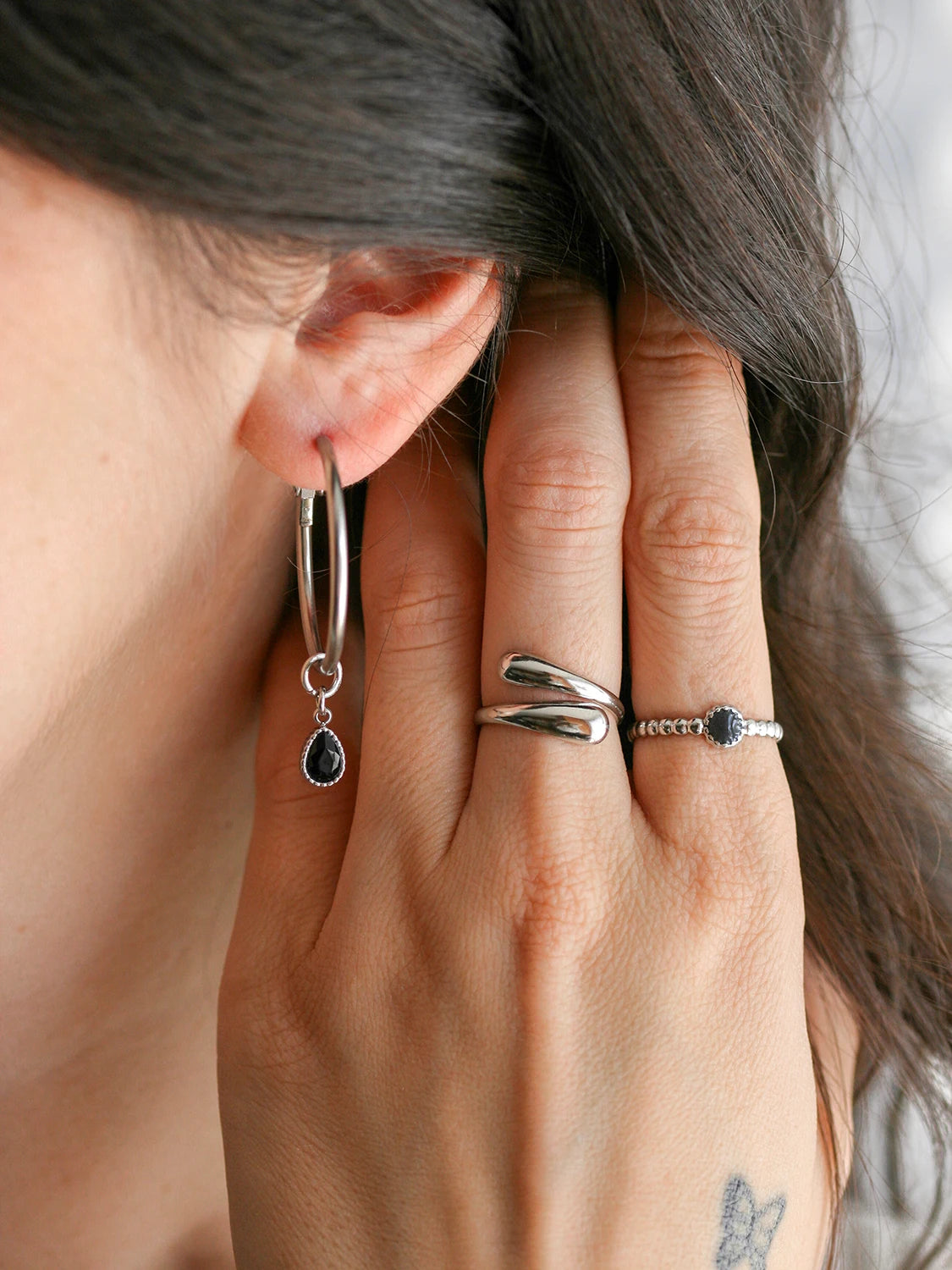 Clous d'oreilles Epure argent