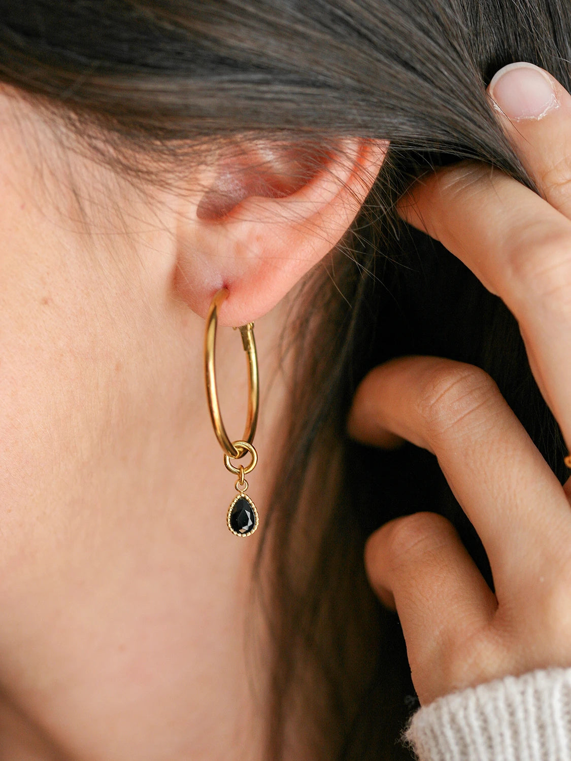 Clous d'oreilles Epure doré