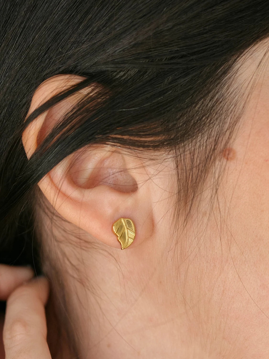 Clous d'oreilles Sequoia doré