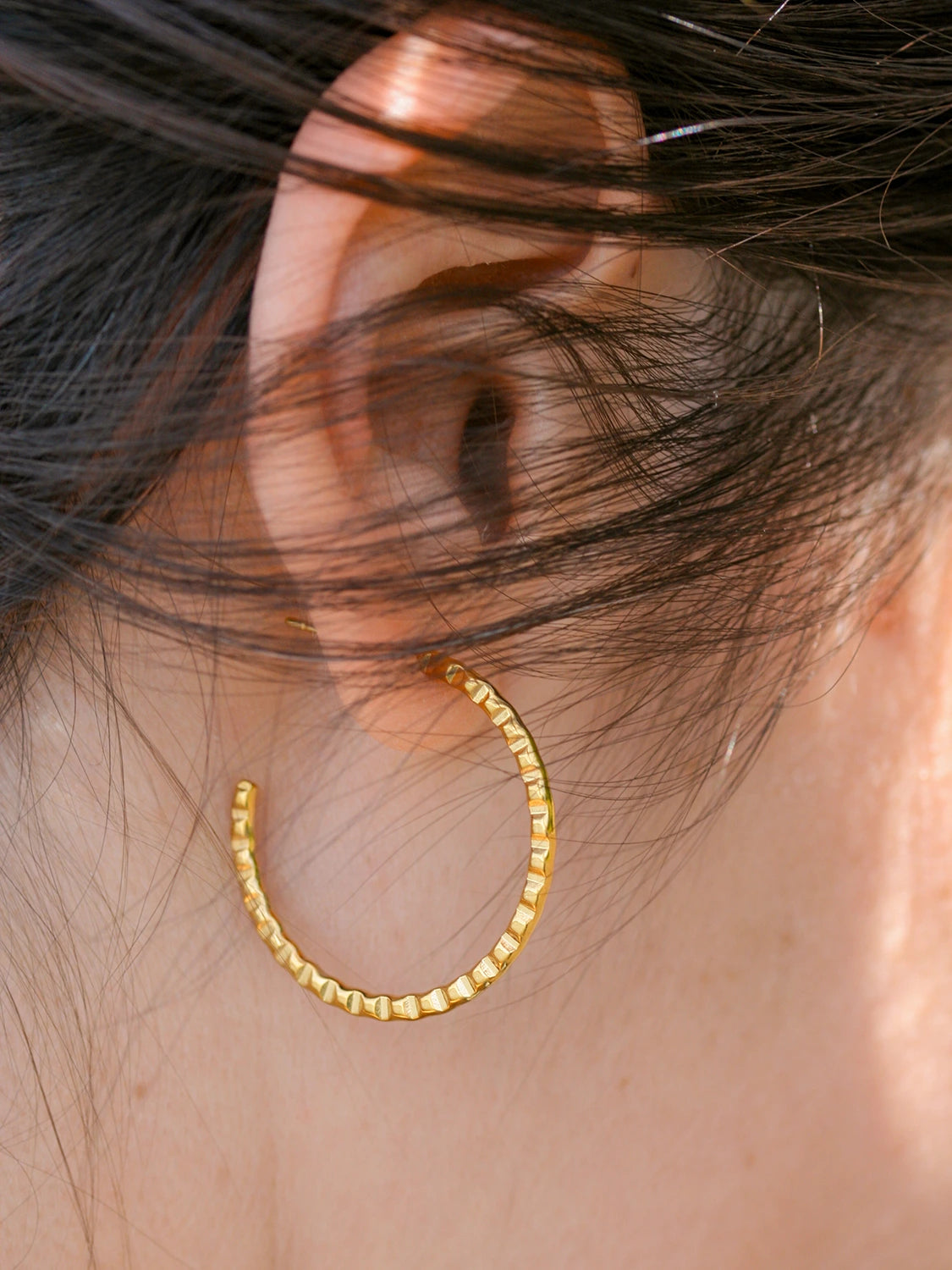 Clous d'oreilles Pyrgos doré