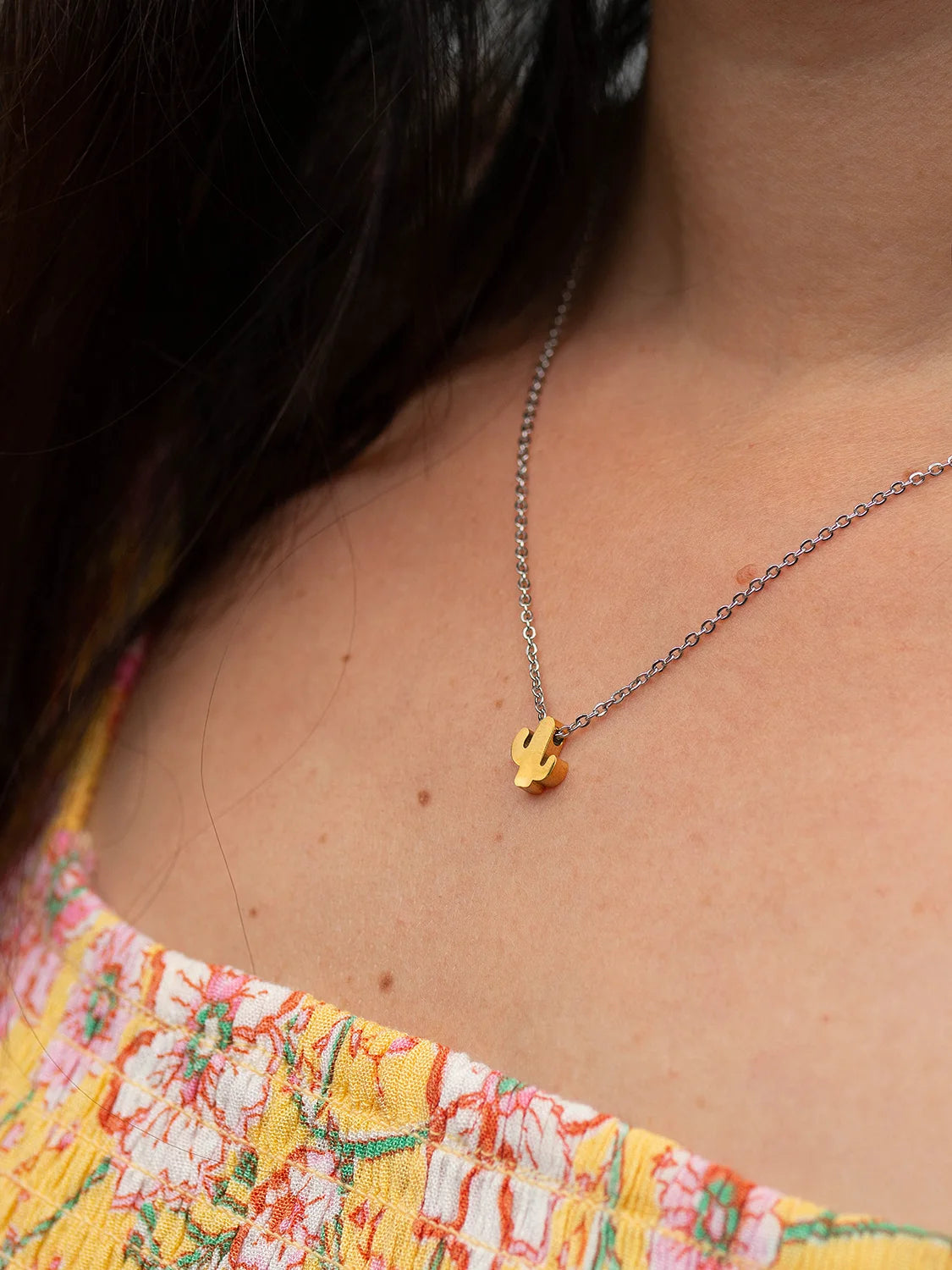 Collier Cactus doré