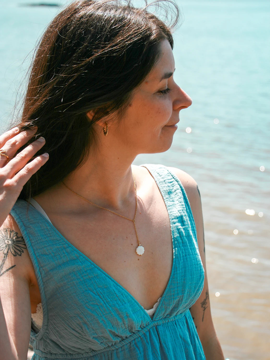 Clous d'oreilles Fylla doré