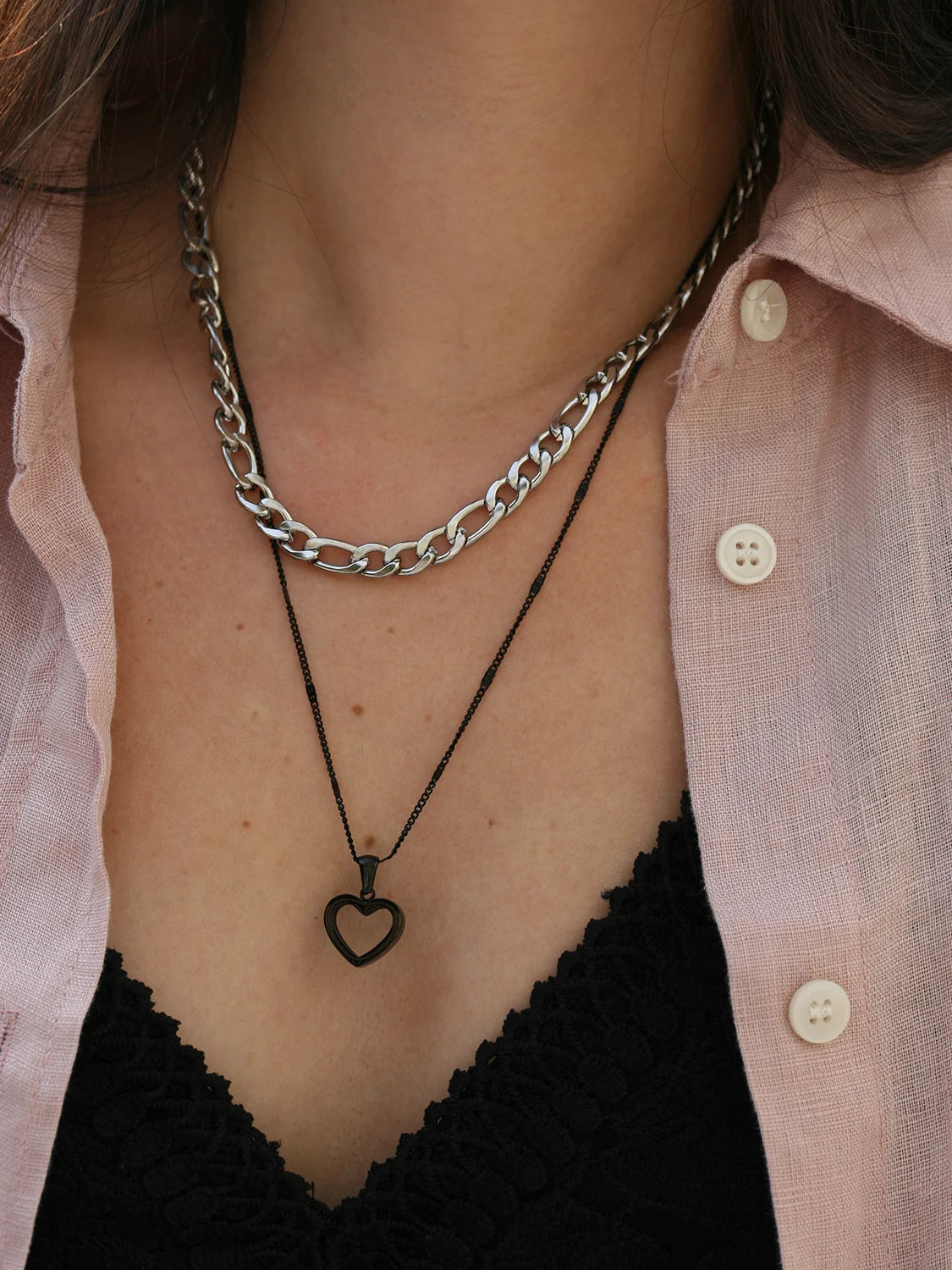 Collier Stolen Heart noir