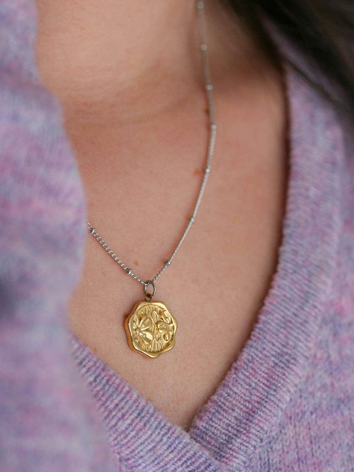 Collier Freesia doré