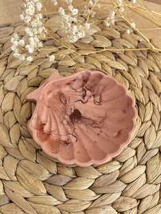 Plateau à bijoux Shelly terracotta pâle (unique)