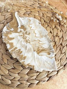 Plateau à bijoux Leafy marbré