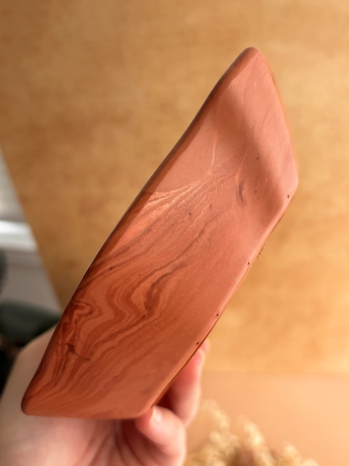 Bol décoratif cœur abstrait Chestnut – Série Automnale
