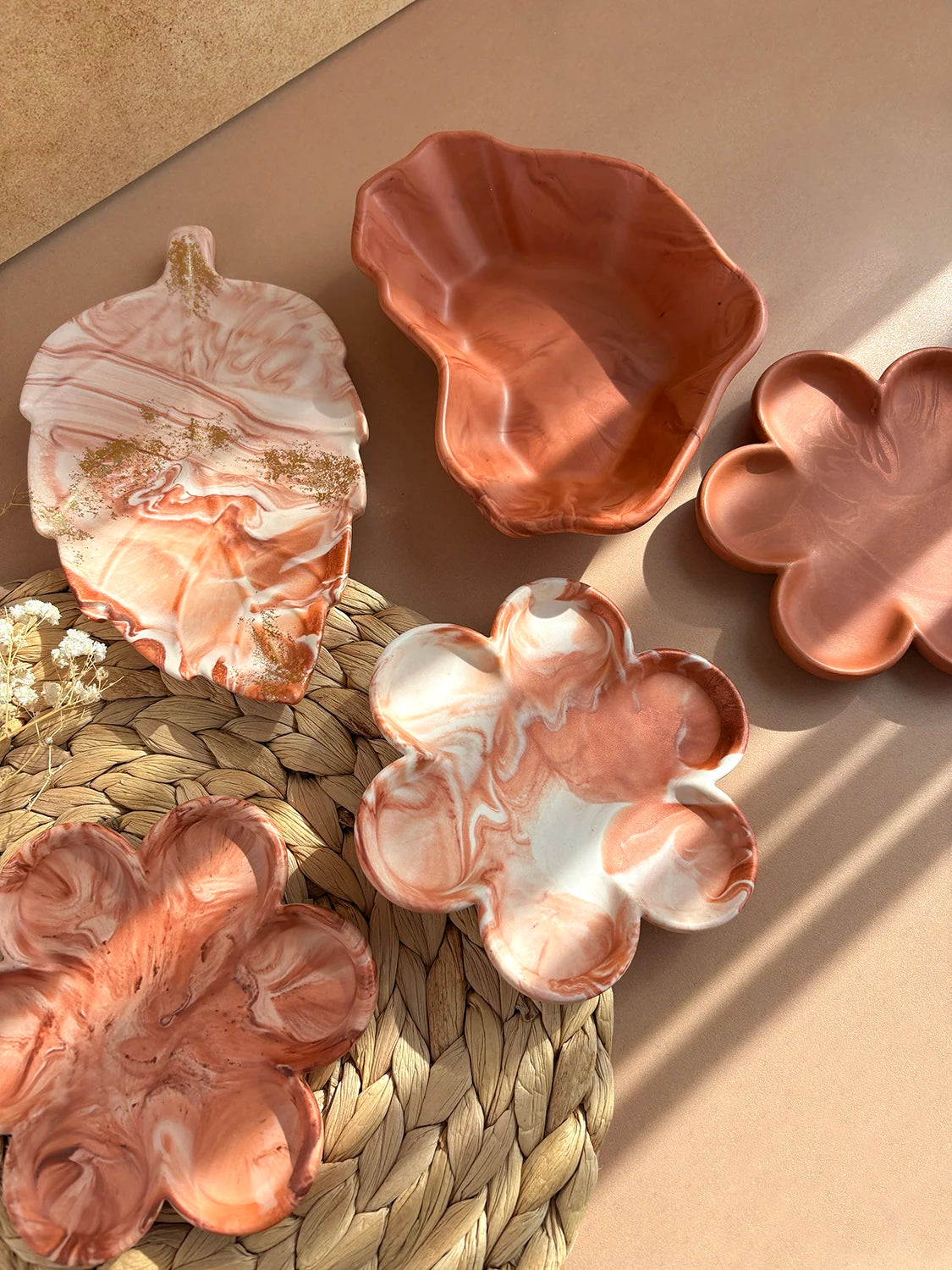 Plateau à bijoux fleur Octobre – Série Automnale