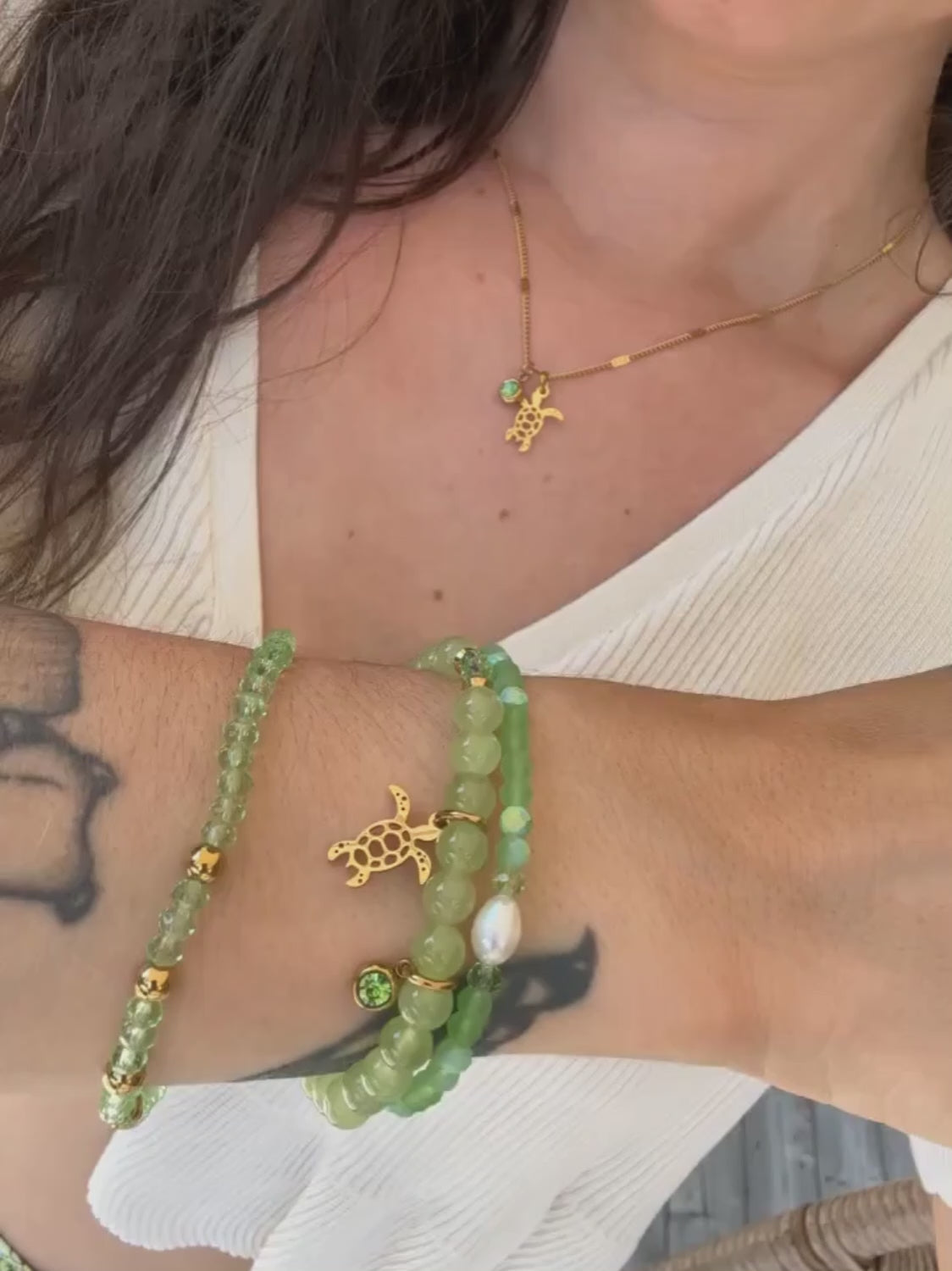 Ensemble de bijoux Oasis doré
