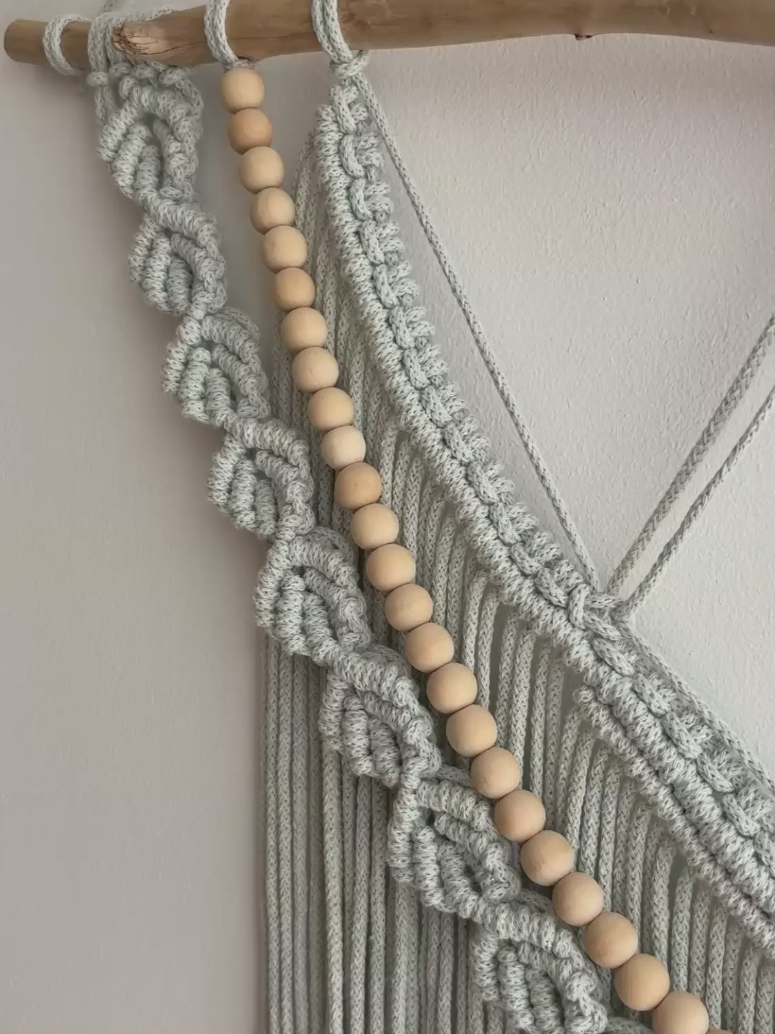 Tenture murale macramé Sage (unique)