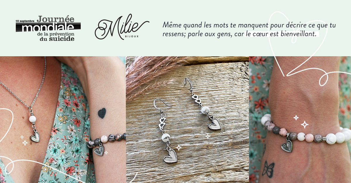 Bracelet Cœur léger (Prévention du suicide 2022)