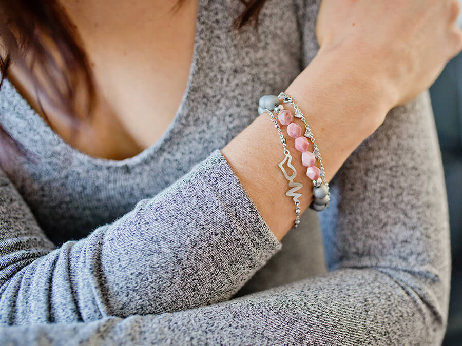 Heartbeat argent - Milie Bijoux