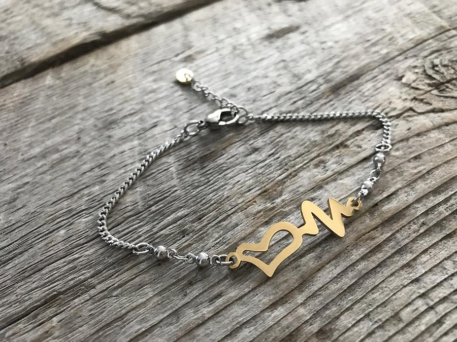 Heartbeat doré - Milie Bijoux