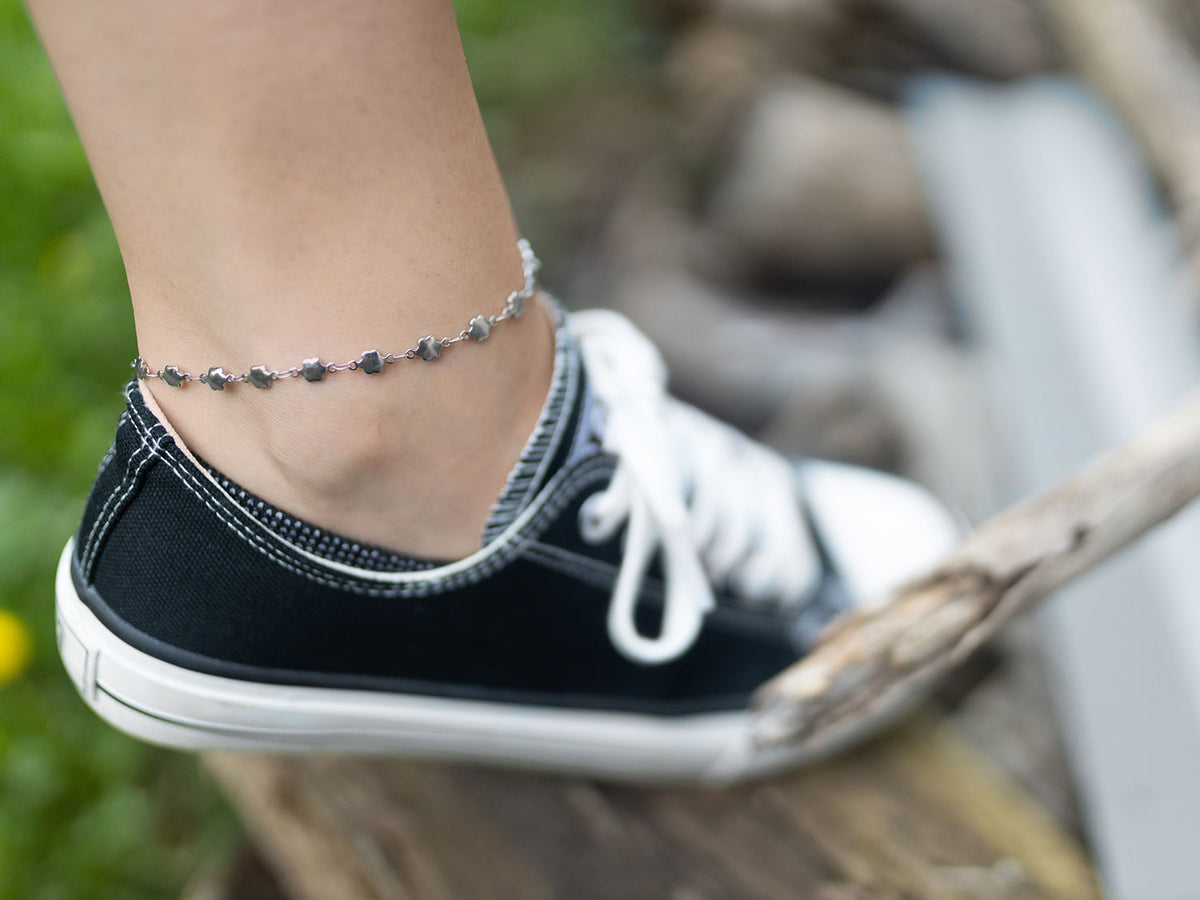 Chaîne de cheville Fleur