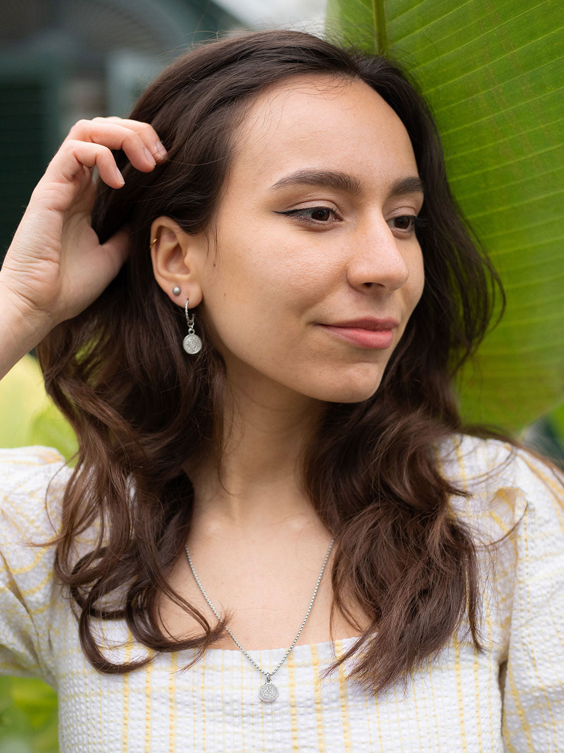 Clous d'oreilles Cassis argent