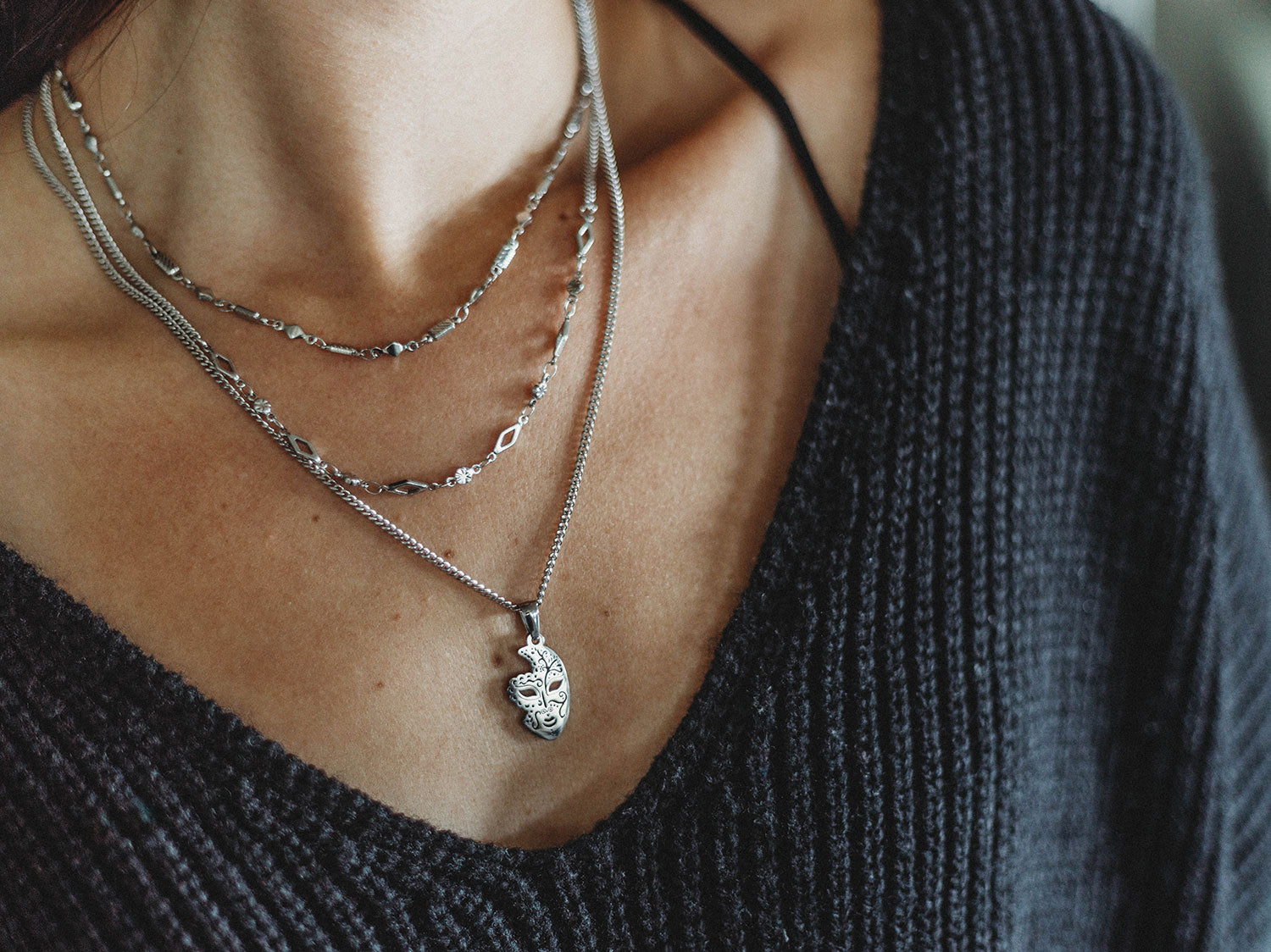 Collier Feminity argent